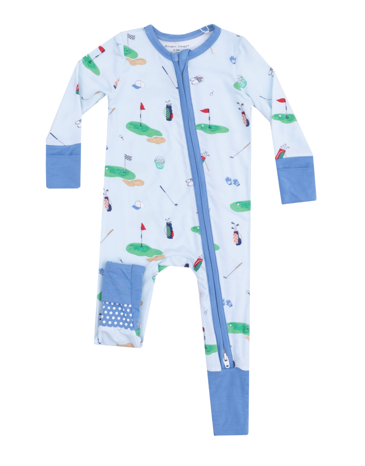 Golf Things - Blue 2 Way Zipper Romper