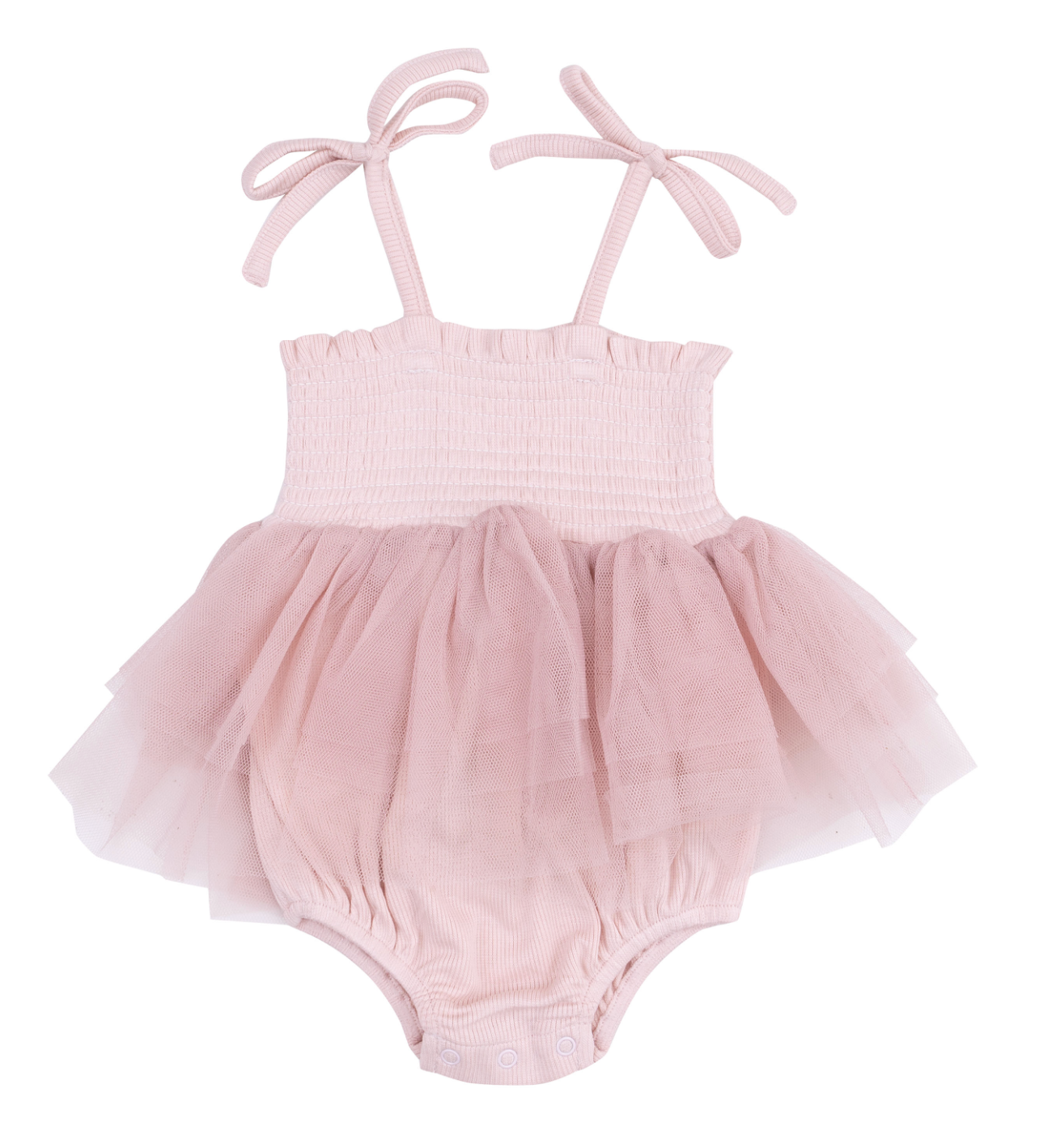 Solid Rose Smoke Rib Tutu Bubble