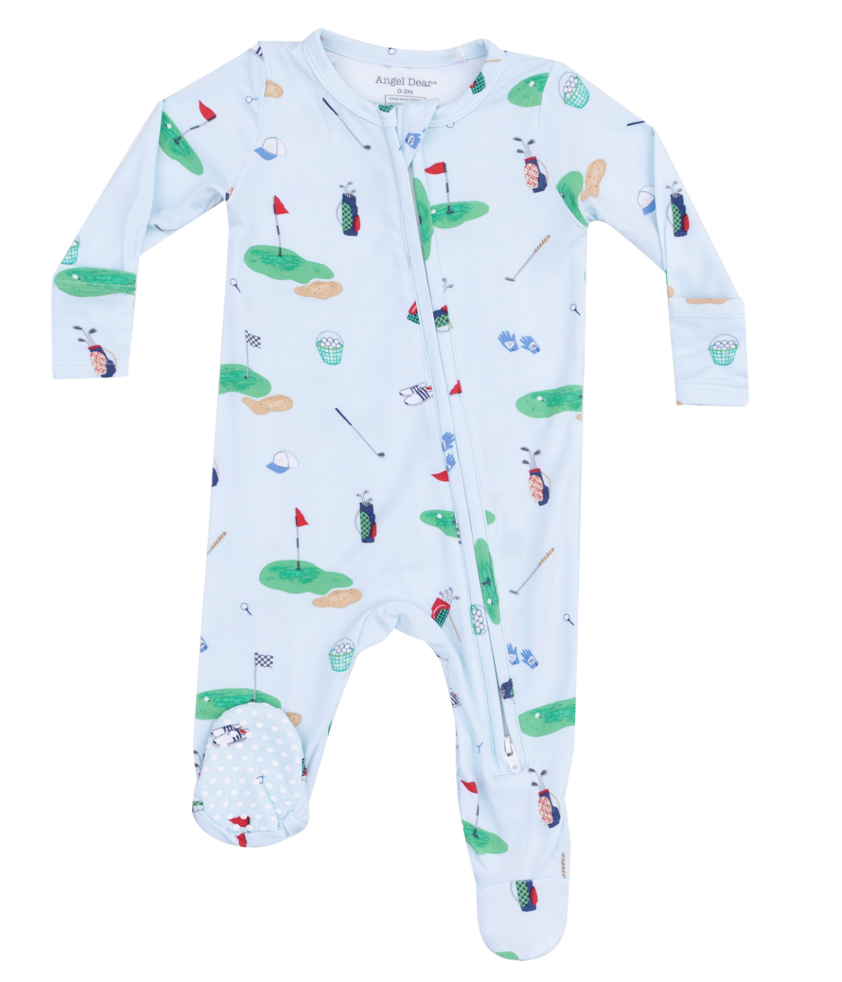 Golf Things - Blue 2 Way Zipper Footie