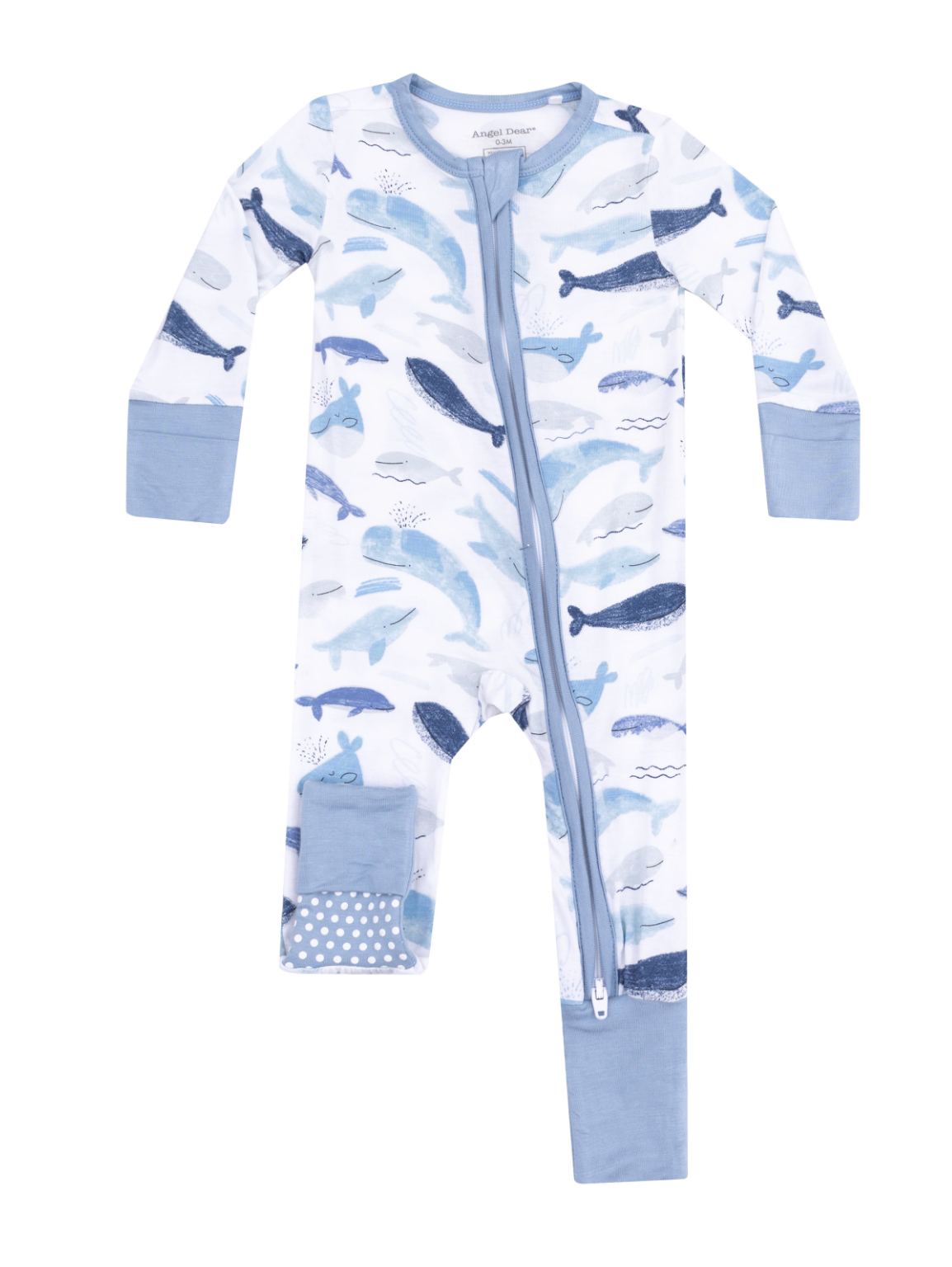 Blue Whales 2 Way Zipper Romper