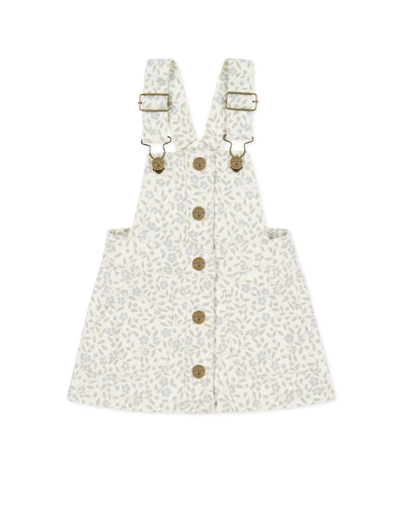 Vintage Overall Dress - Elodie Whisper White