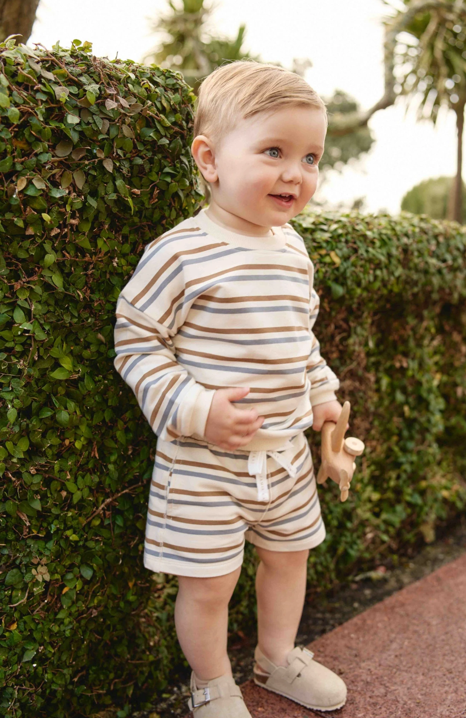 Organic Cotton Damien Sweatshirt - Hudson Stripe Tiger