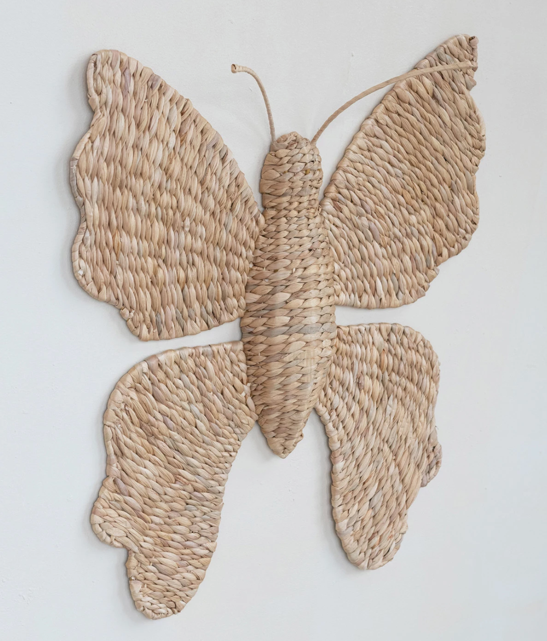 Hand-Woven Water Hyacinth Butterfly Wall Décor