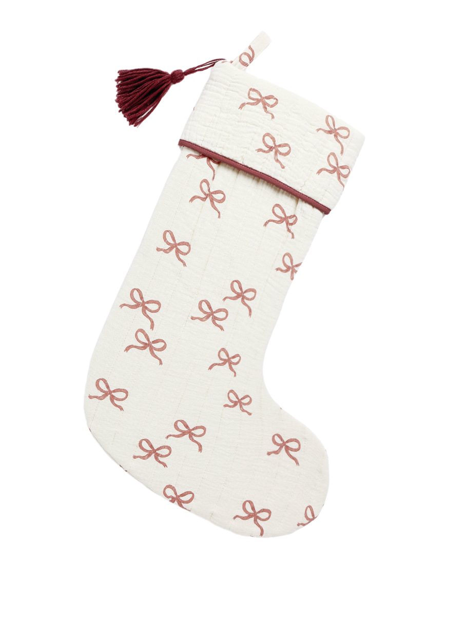 CHRISTMAS STOCKING || RUBY BOWS
