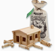 ROY TOY ALL NATURAL LOG CABIN