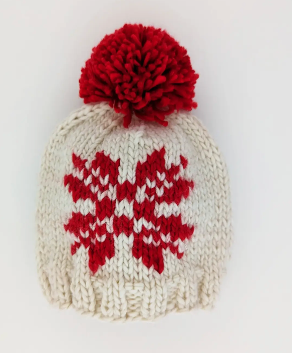 Snowflake Natural Beanie