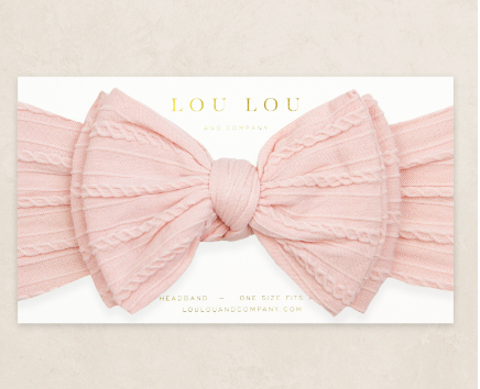 Cable Knit Headband - Blush