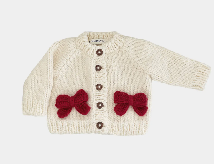 Red Bow Cardigan