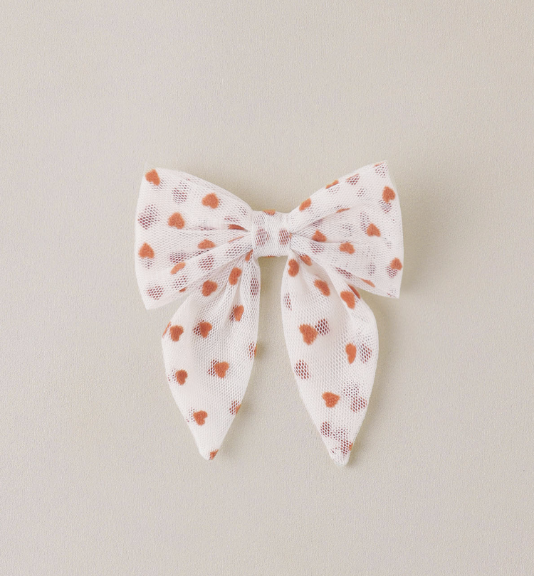 NORAH BOW RED HEARTS