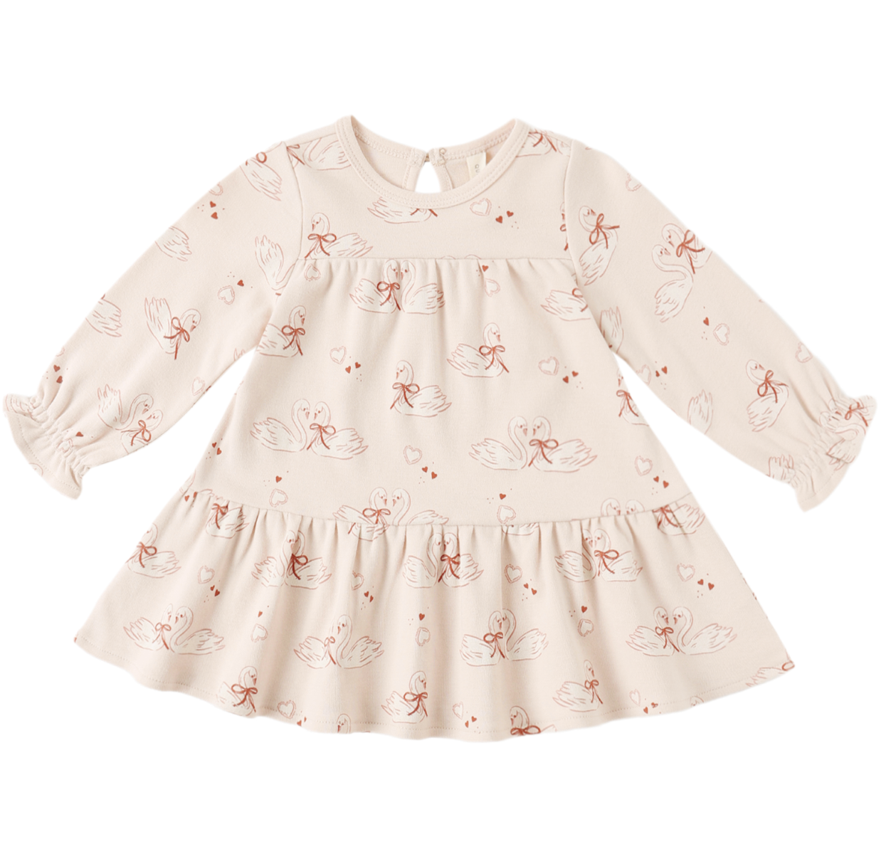 TIERED JERSEY DRESS SWANS