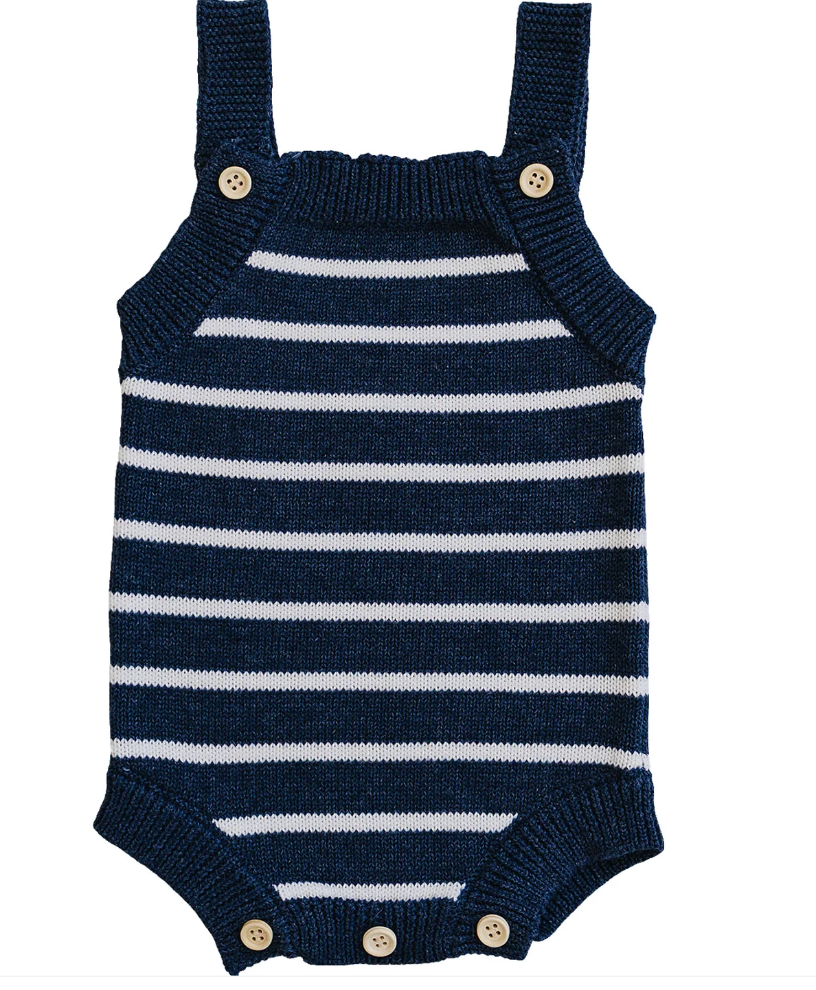 Nautical Stripe Knit Bubble Romper