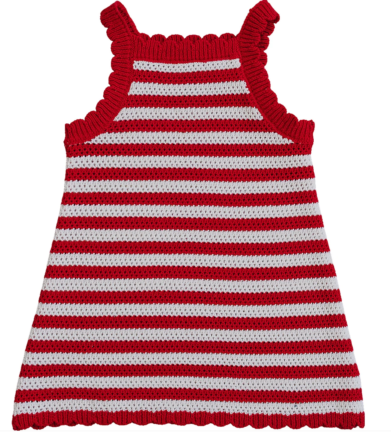 Red Stripe Knit Tank Dress
