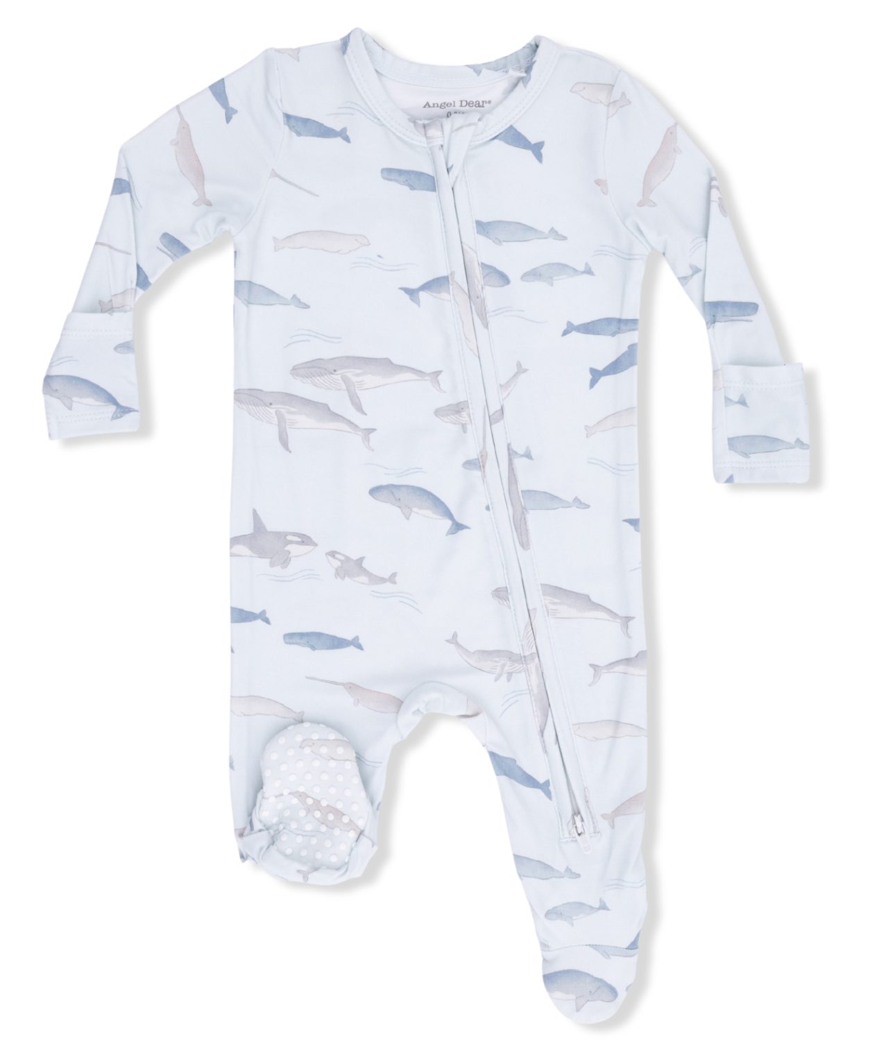 Little Whales - 2 Way Zipper Footie