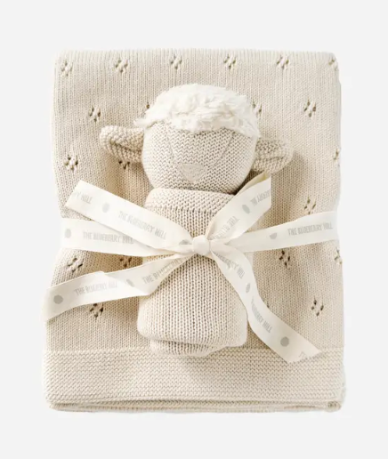 Lovey Lamb & Blanket Gift Set