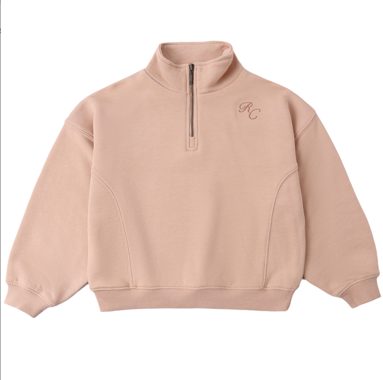 HALF ZIP SWEATSHIRT MELON