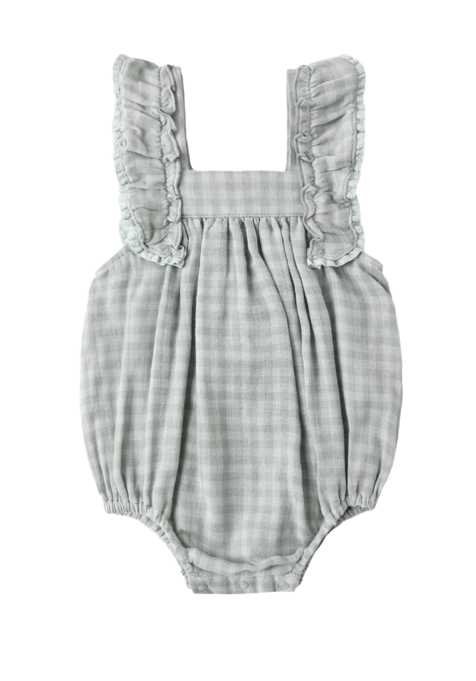MAYA ROMPER GREEN GINGHAM