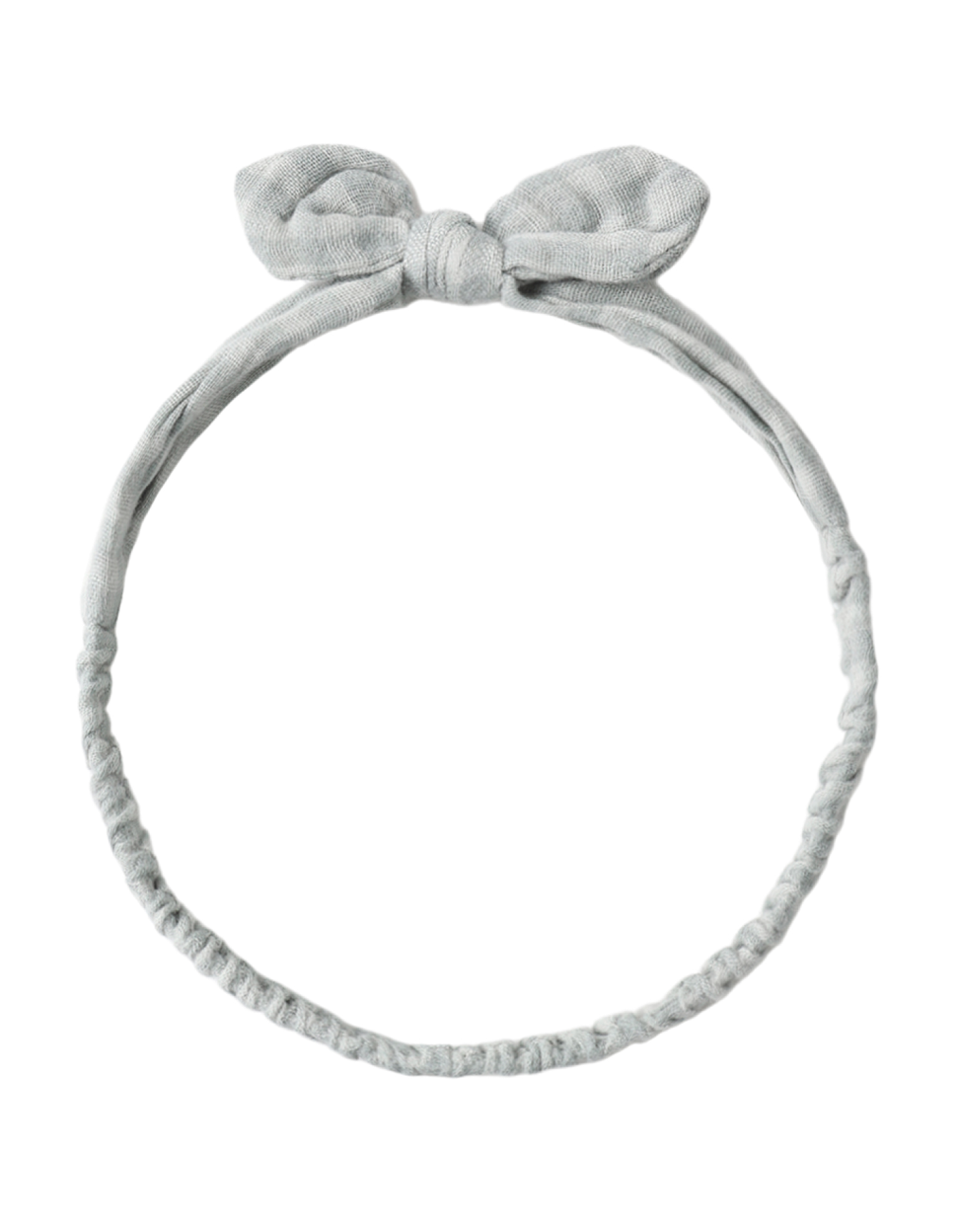 BABY BOW HEADBAND GREEN GINGHAM