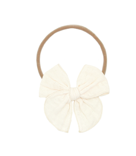 Cloud Muslin™ Heirloom Bow - Cream Headband