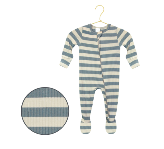 Lincoln Ribbed Zipper Footies