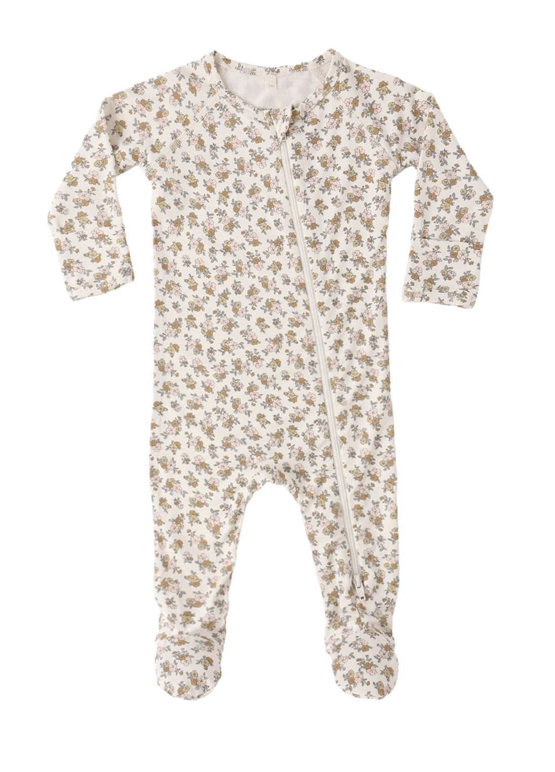 BAMBOO ZIP FOOTIE WILDFLOWER