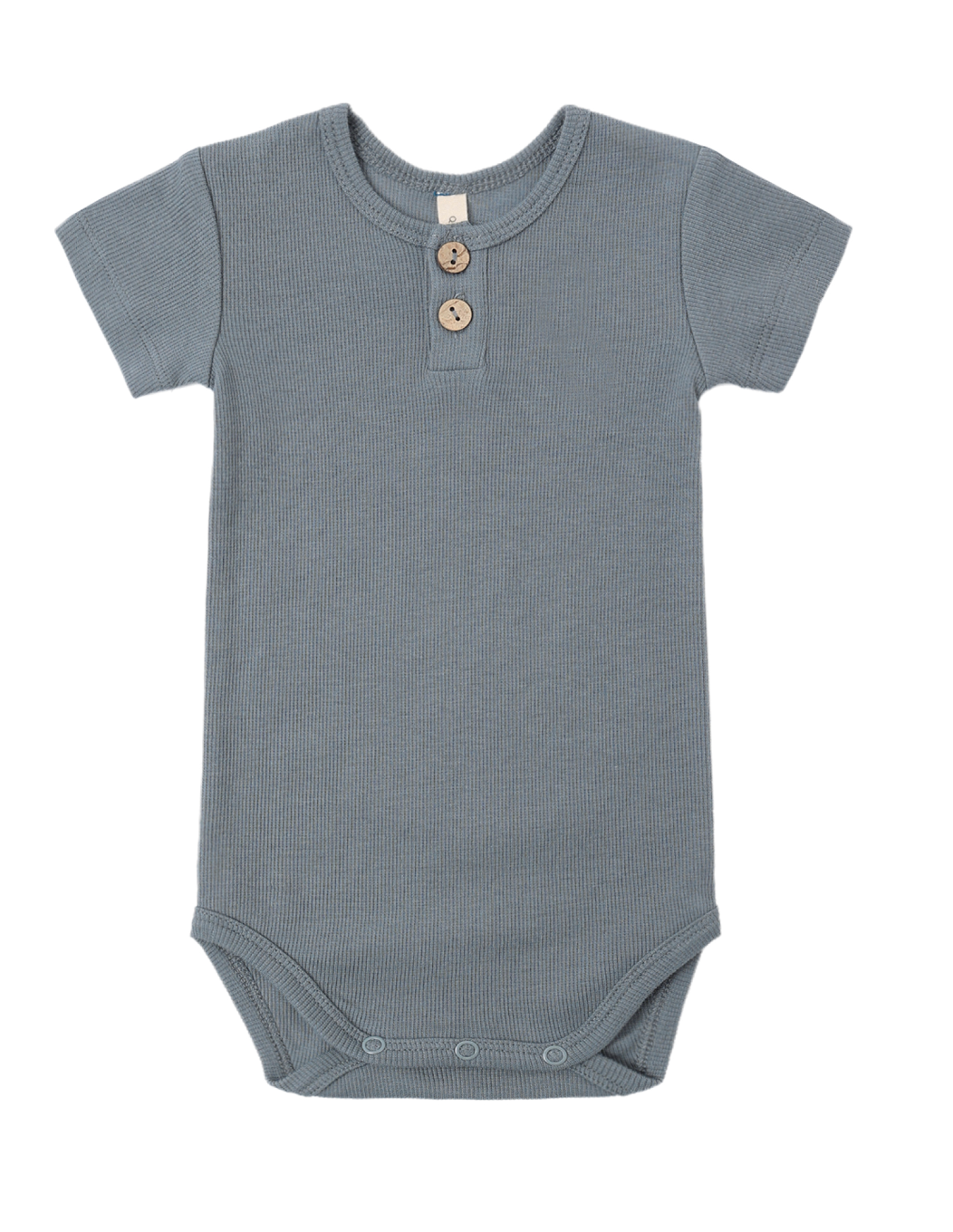 RIBBED HENLEY BODYSUIT OCEAN