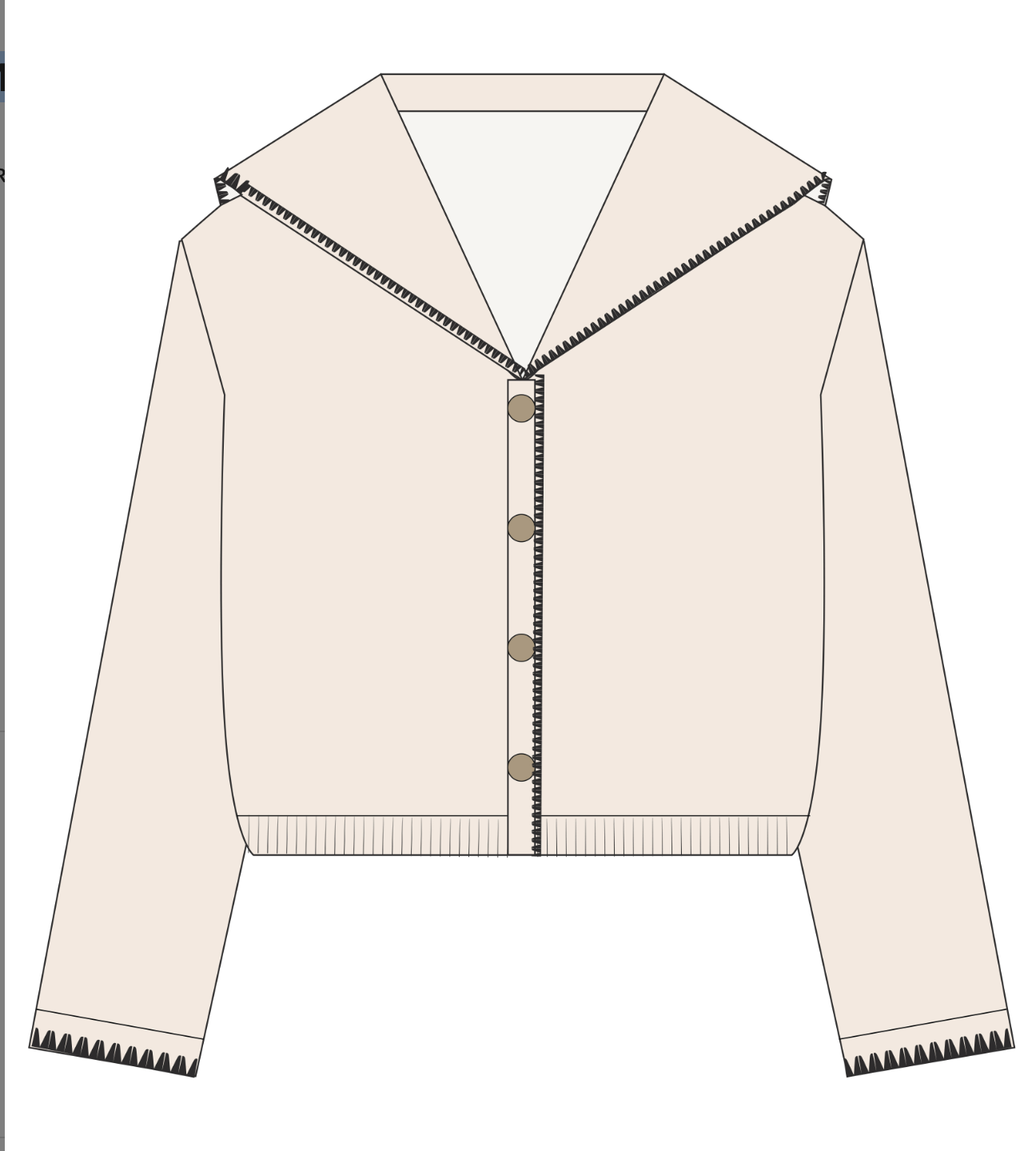 OMEN'S SAILOR CARDIGAN NATURAL