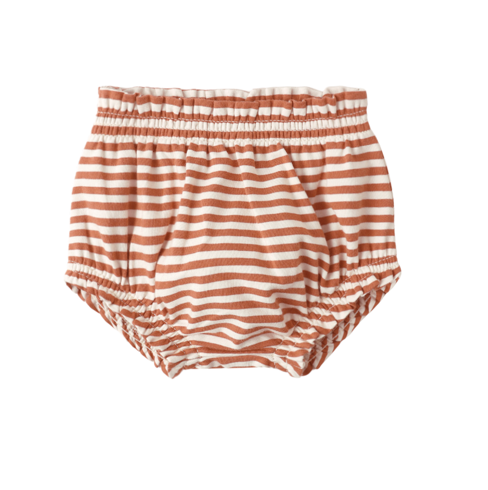 GATHERED BLOOMER POPPY STRIPE