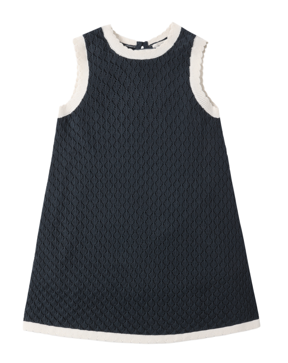 CROCHET TANK MINI DRESS NAVY