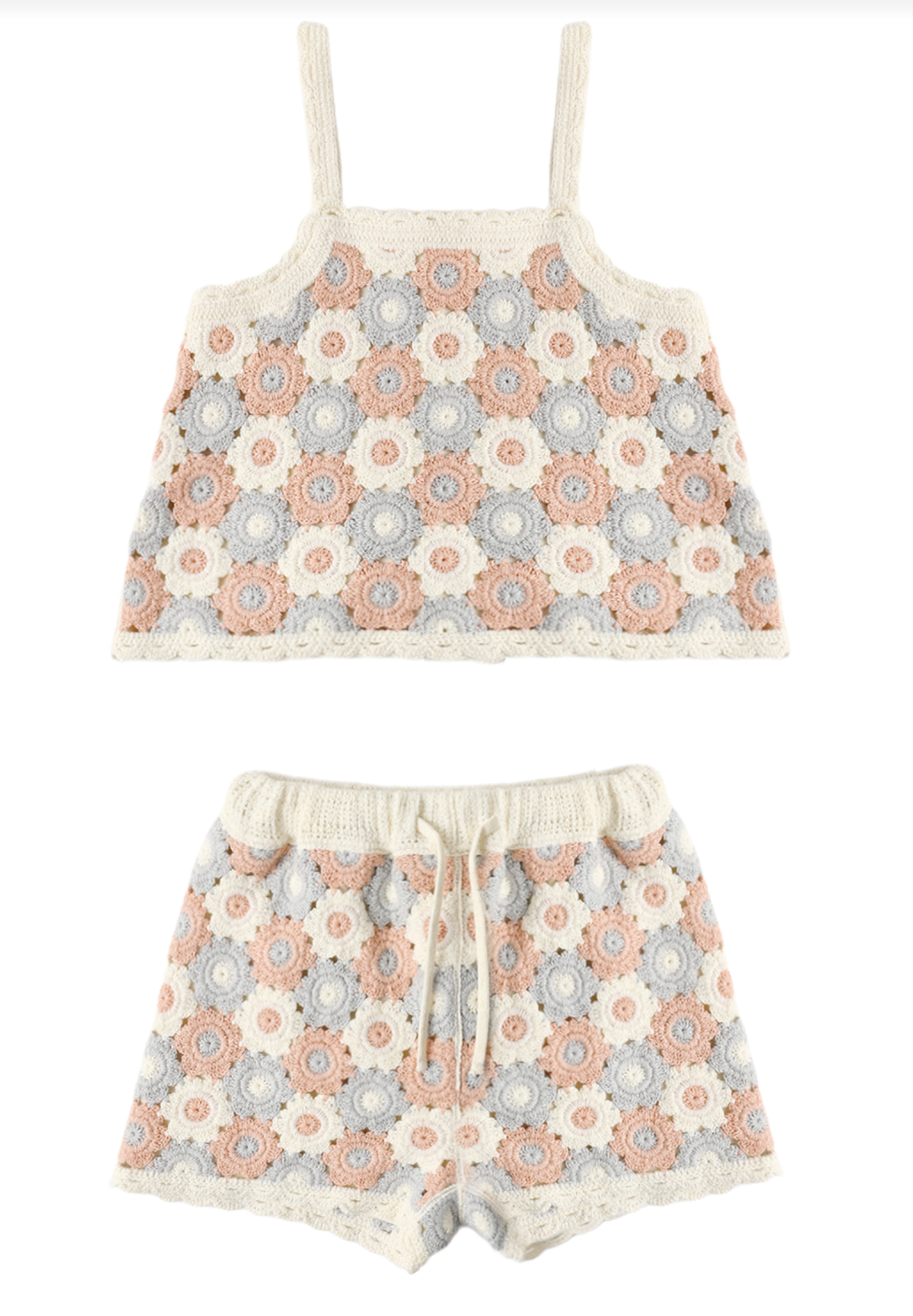 LILI KNIT SET BLUE, LIGHT PINK, IVORY