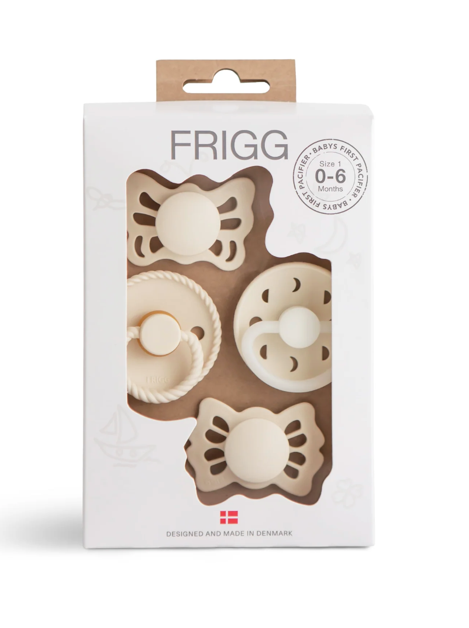 FRIGG Baby's First Pacifier Moonlight Sailing (Cream) 4-Pack