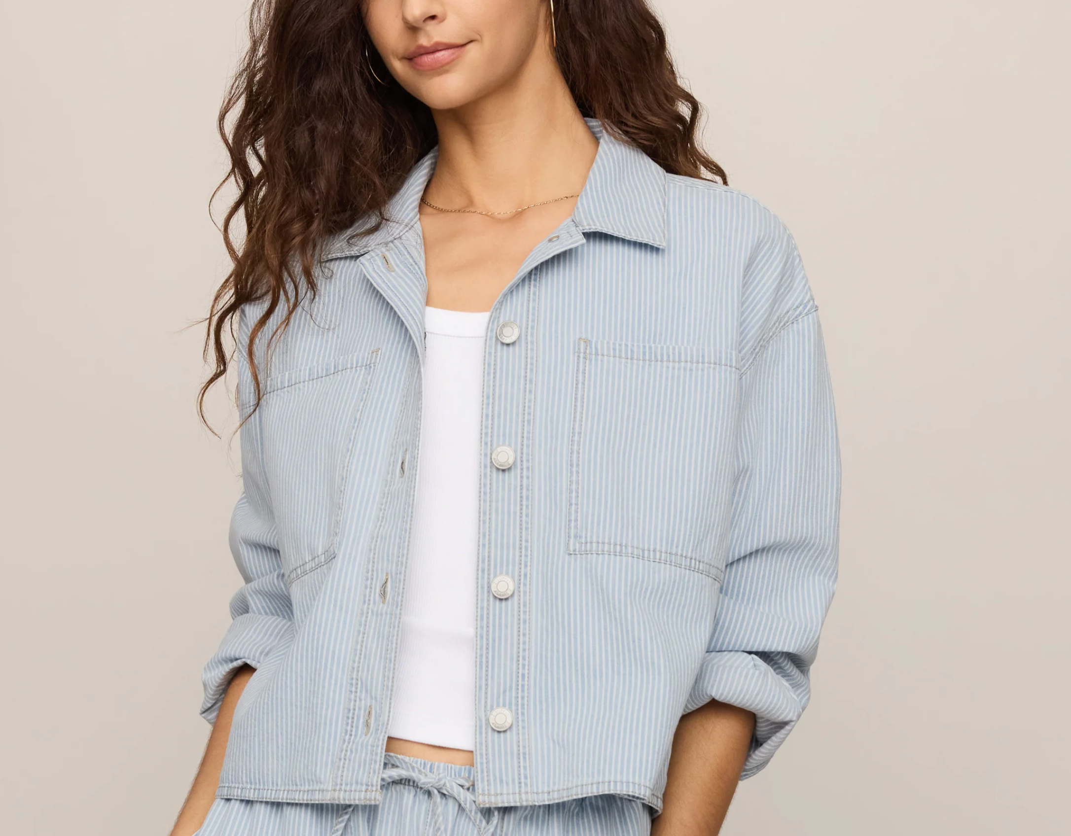 Erin Railroad Jacket Seaboard Stripe