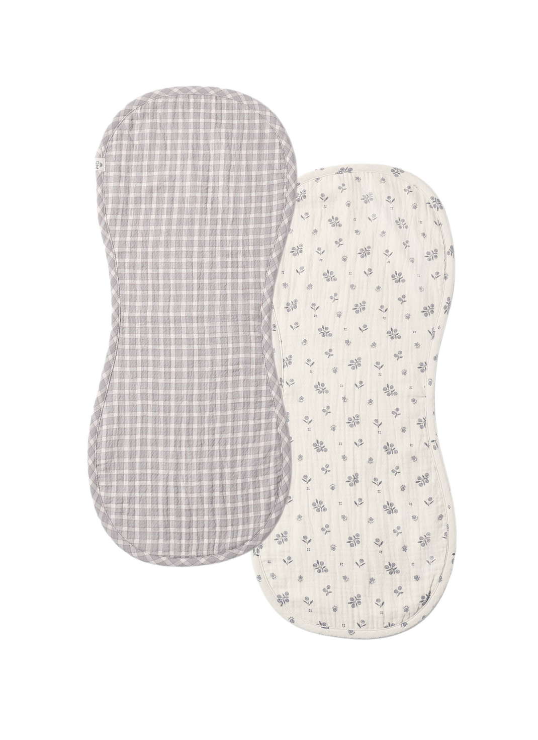 BURP CLOTH, 2 PACK WINTER BERRY, BLUE GINGHAM