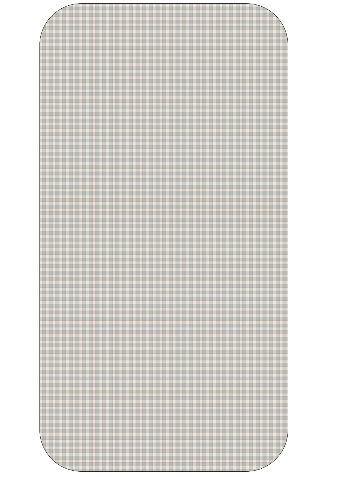 CHANGING PAD COVER BLUE GINGHAM
