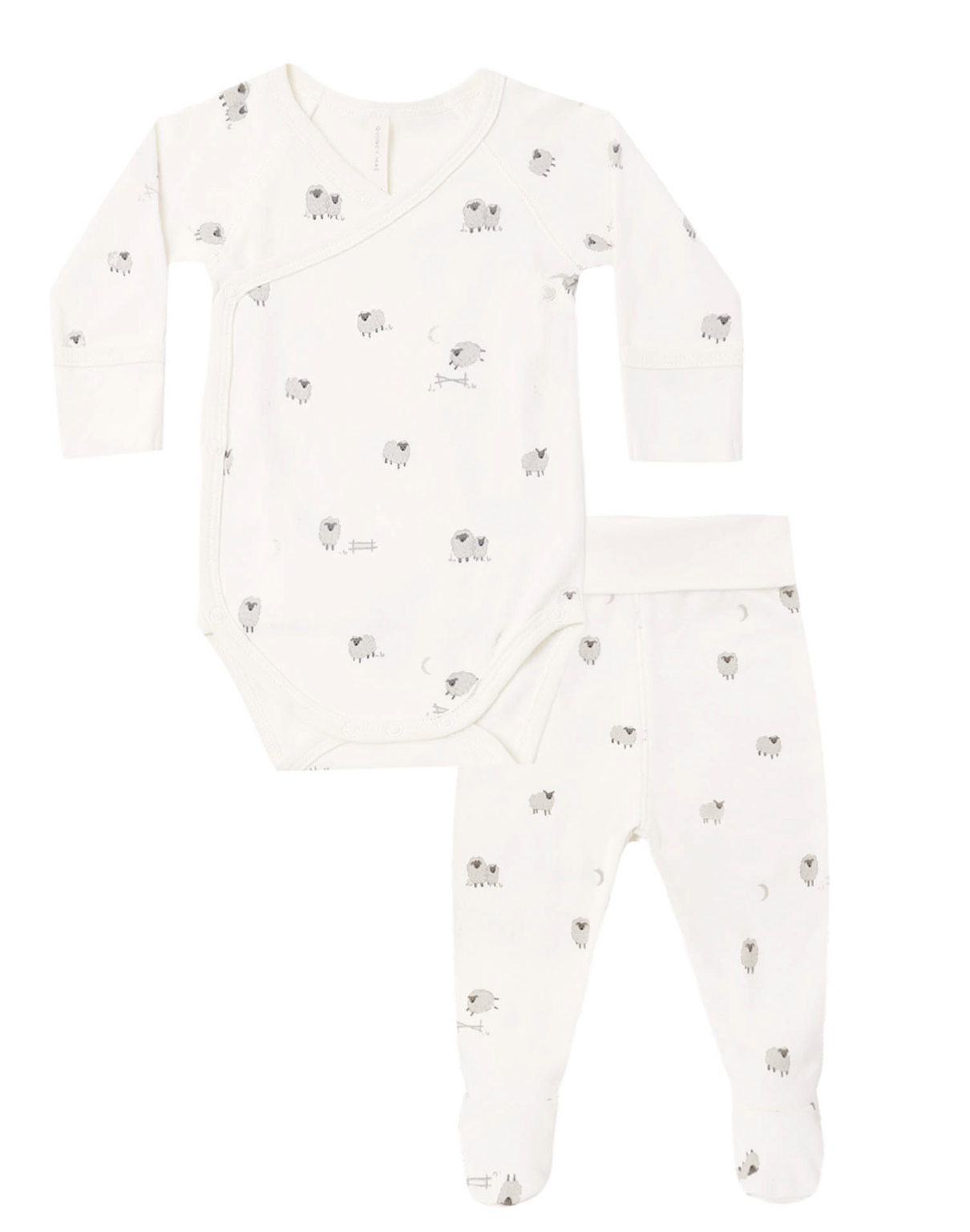 SIDE SNAP BODYSUIT + PANT SET SHEEP