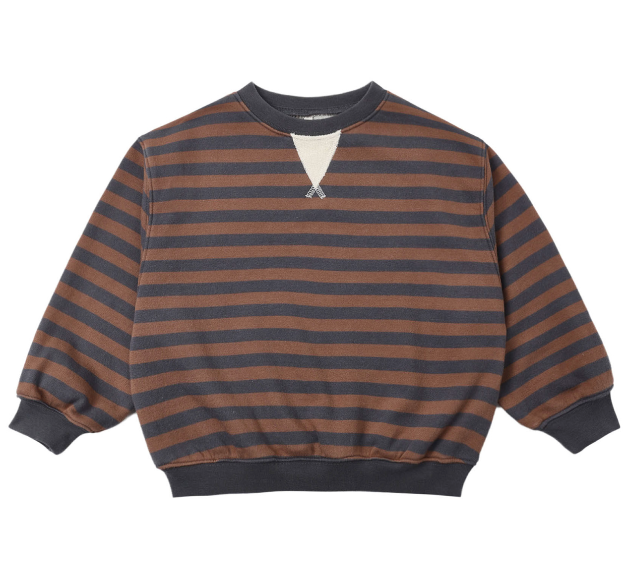 OVERSIZED CREW MULBERRY STRIPE
