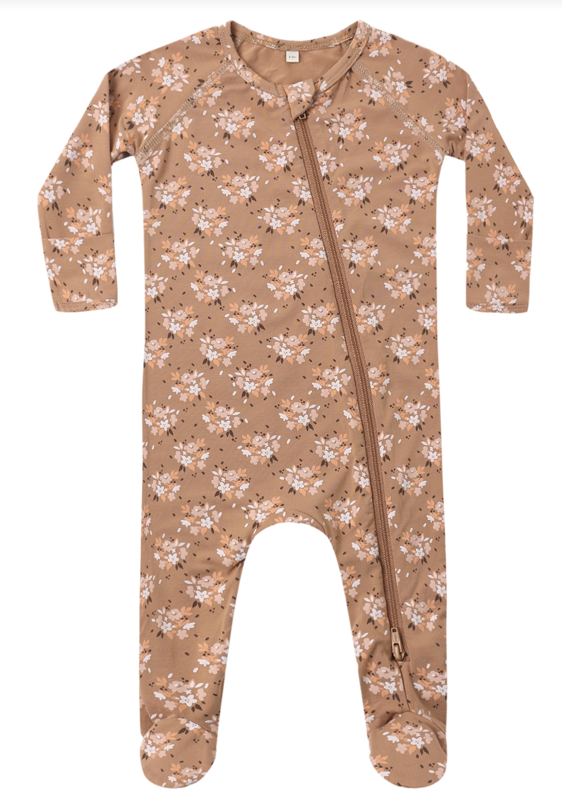 BAMBOO ZIP FOOTIE FALL FLORAL
