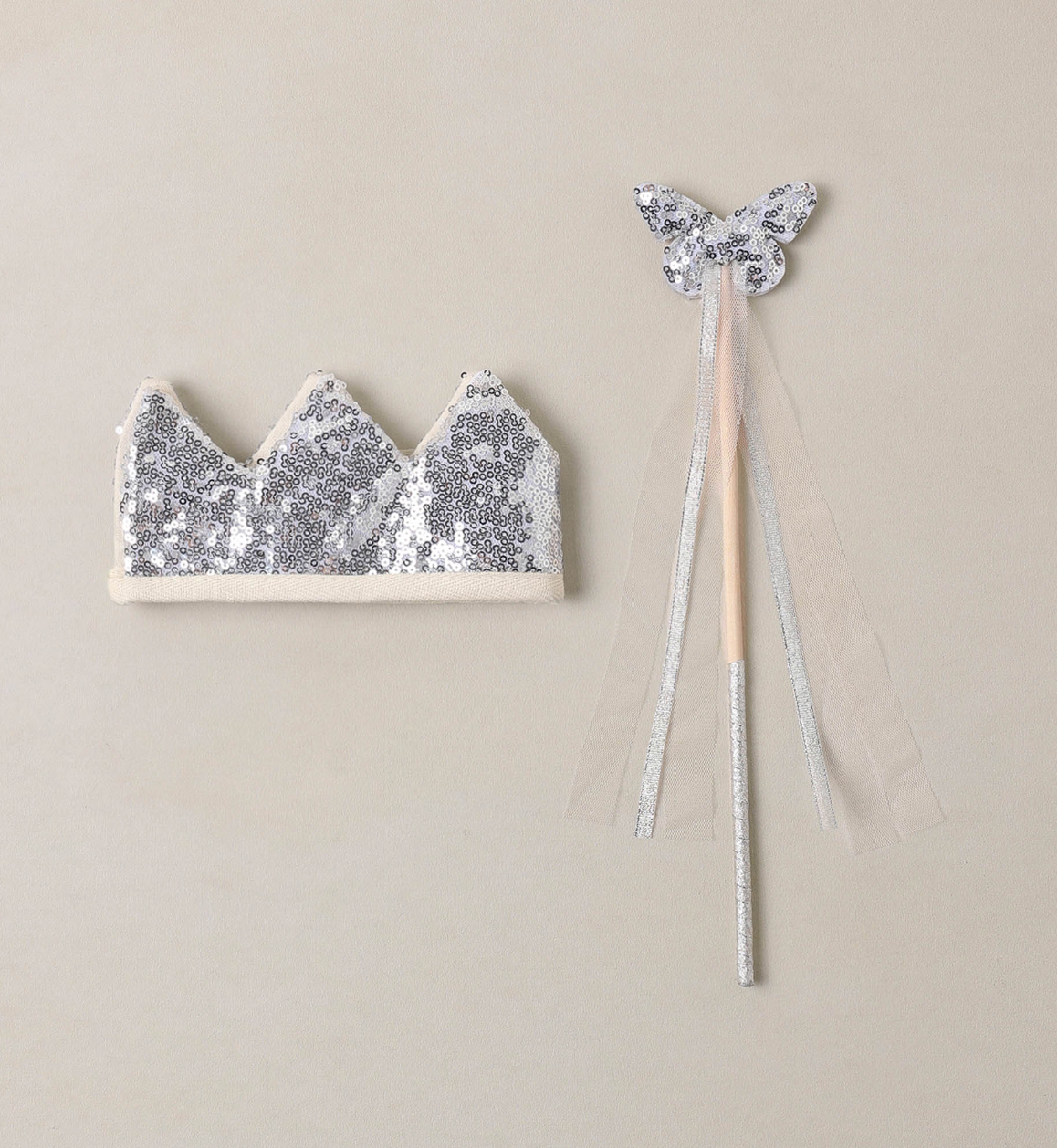 CROWN + WAND SILVER SEQUIN