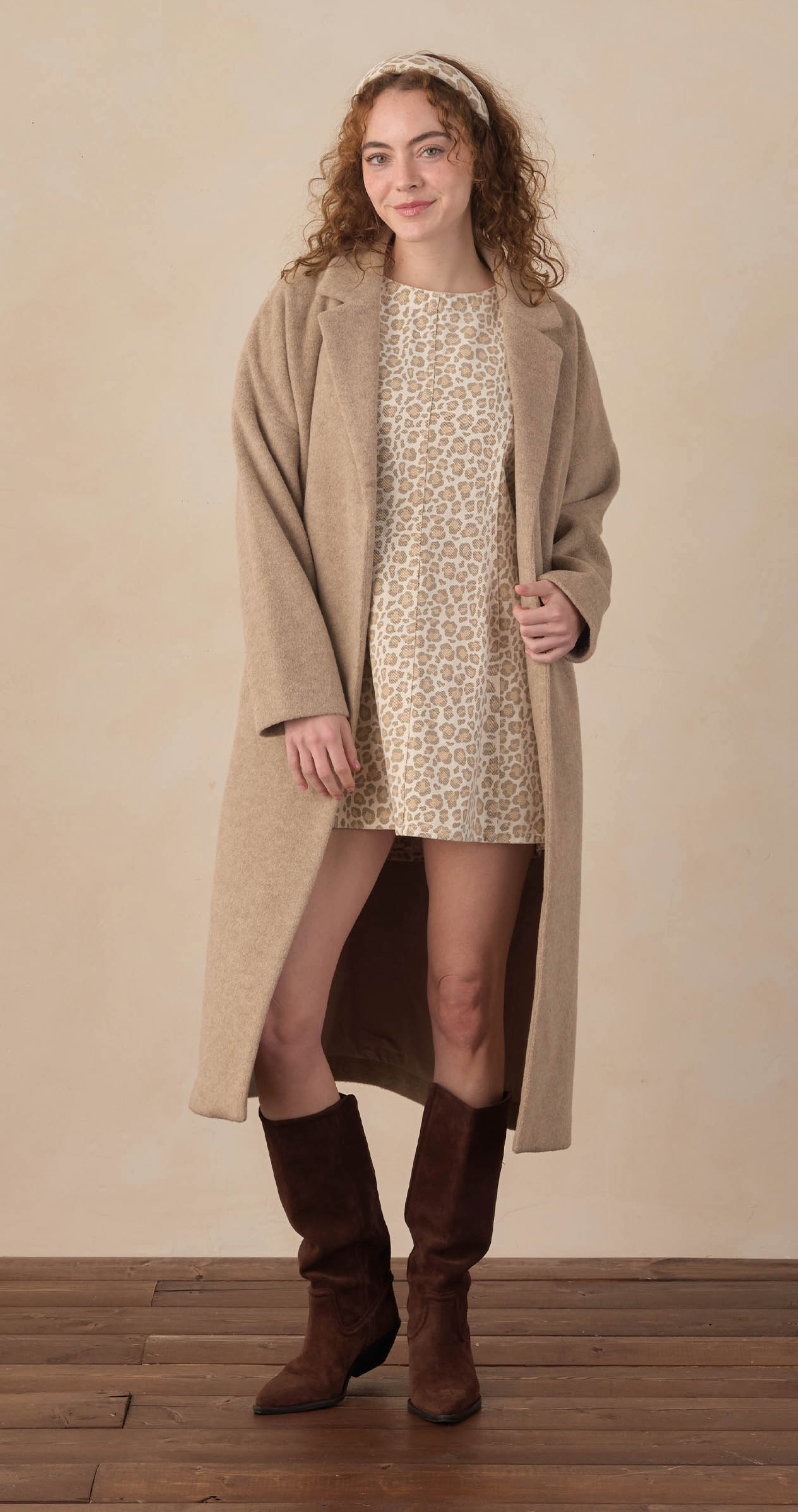 WOMEN'S PRESLEY LONGLINE COAT STONE
