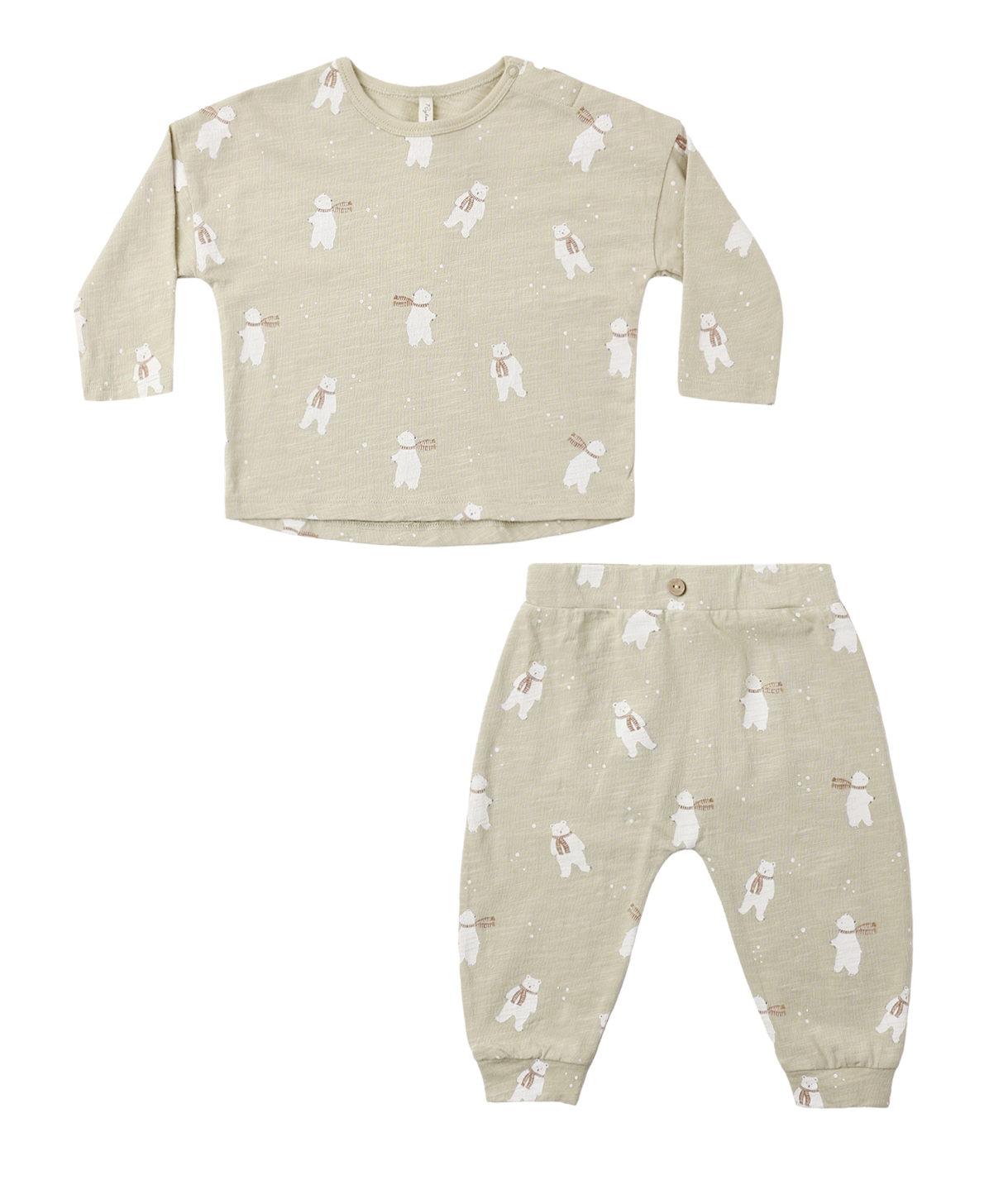 LONG SLEEVE TEE + PANT SET POLAR BEARS