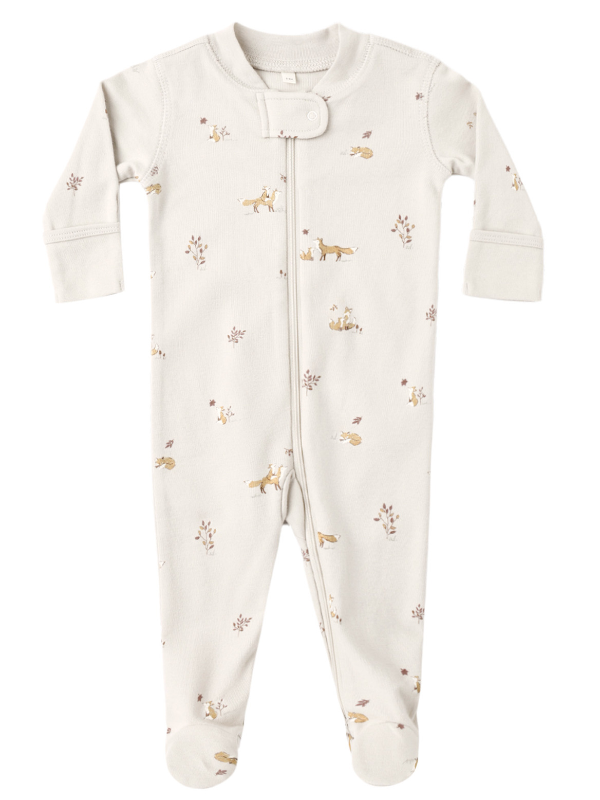 ZIP LONG SLEEVE SLEEPER FOOTIE FOX LAND
