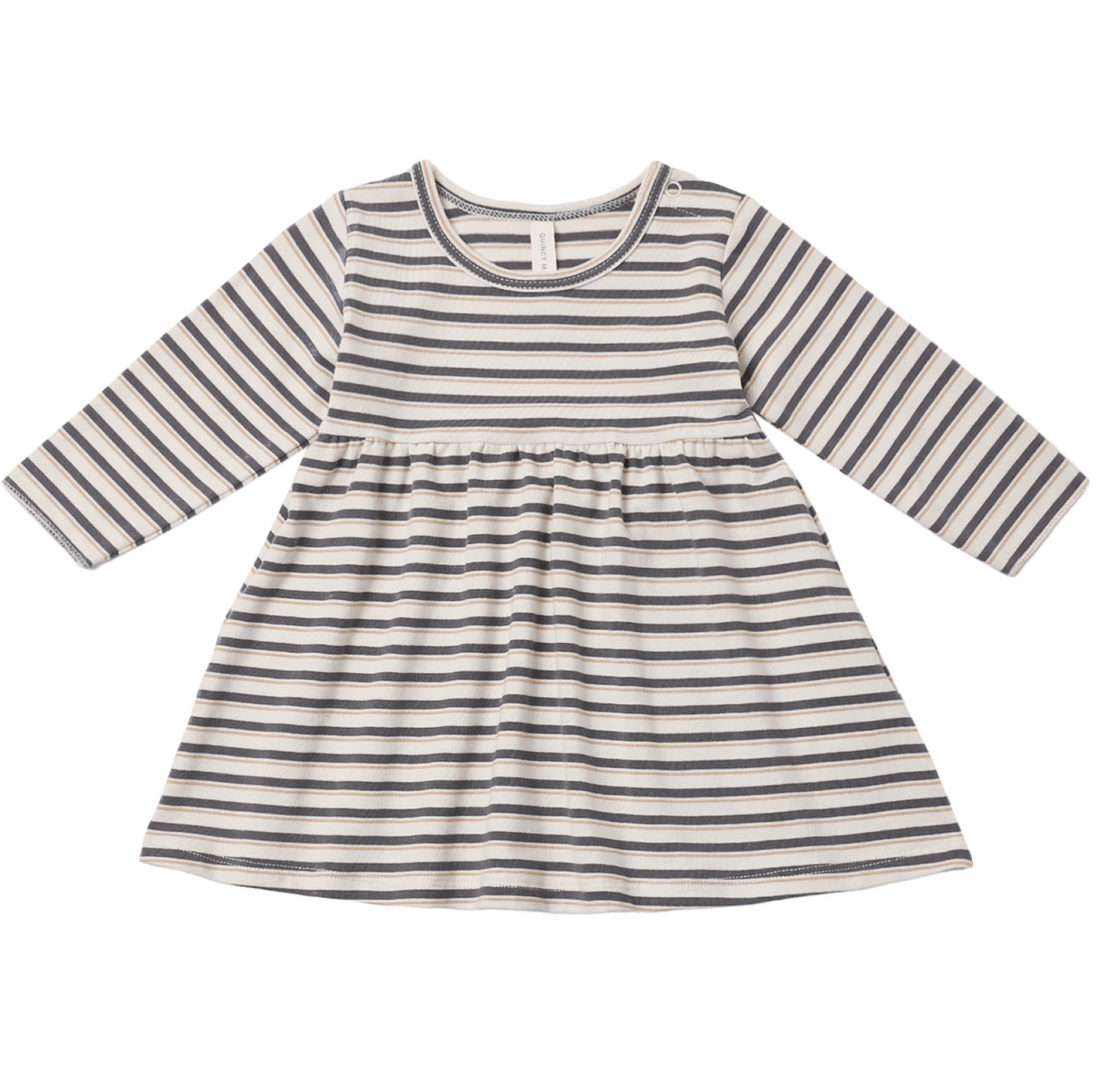 LONG SLEEVE BABY DRESS VINTAGE STRIPE