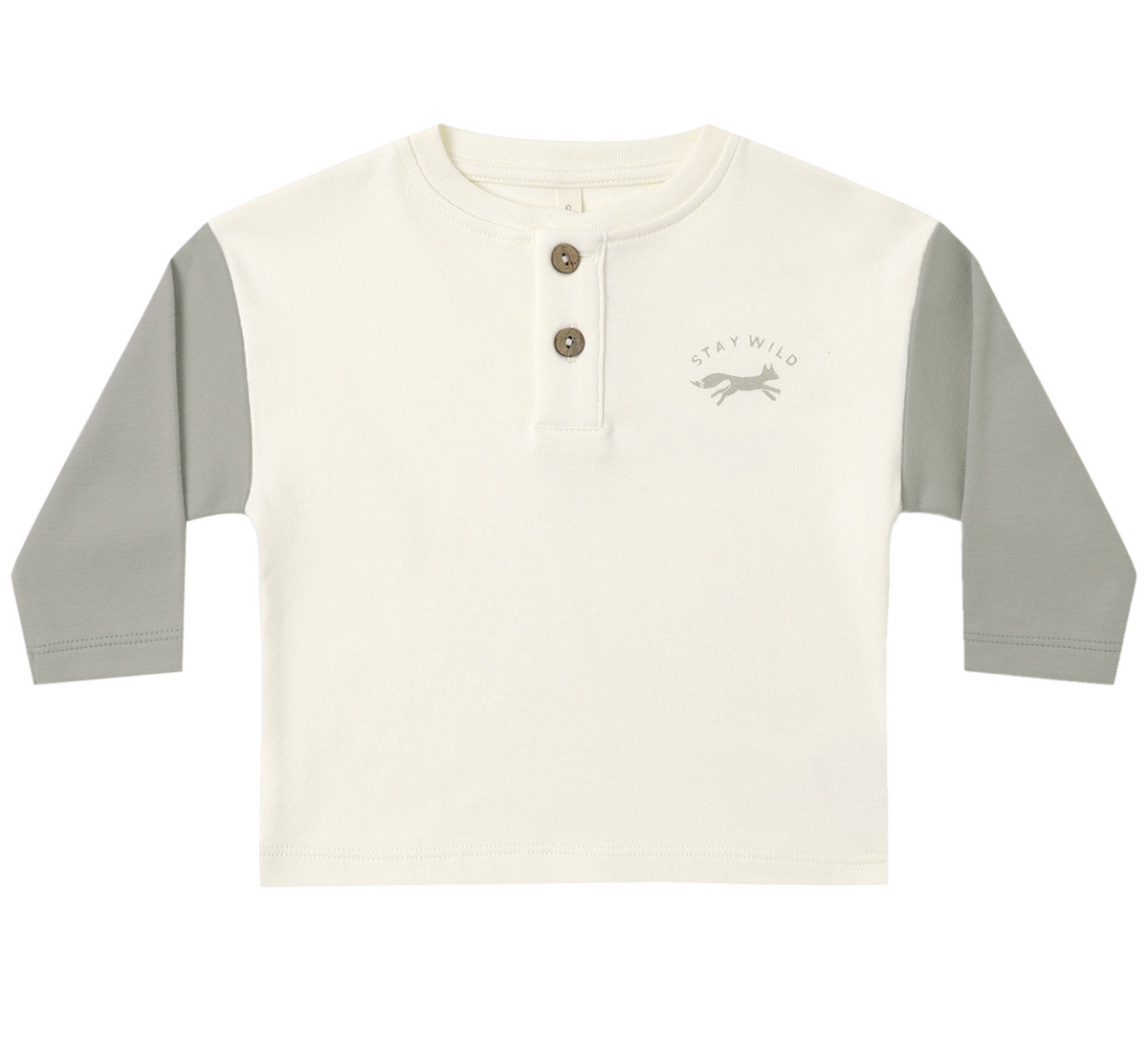 LONG SLEEVE HENLEY TEE LAUREL