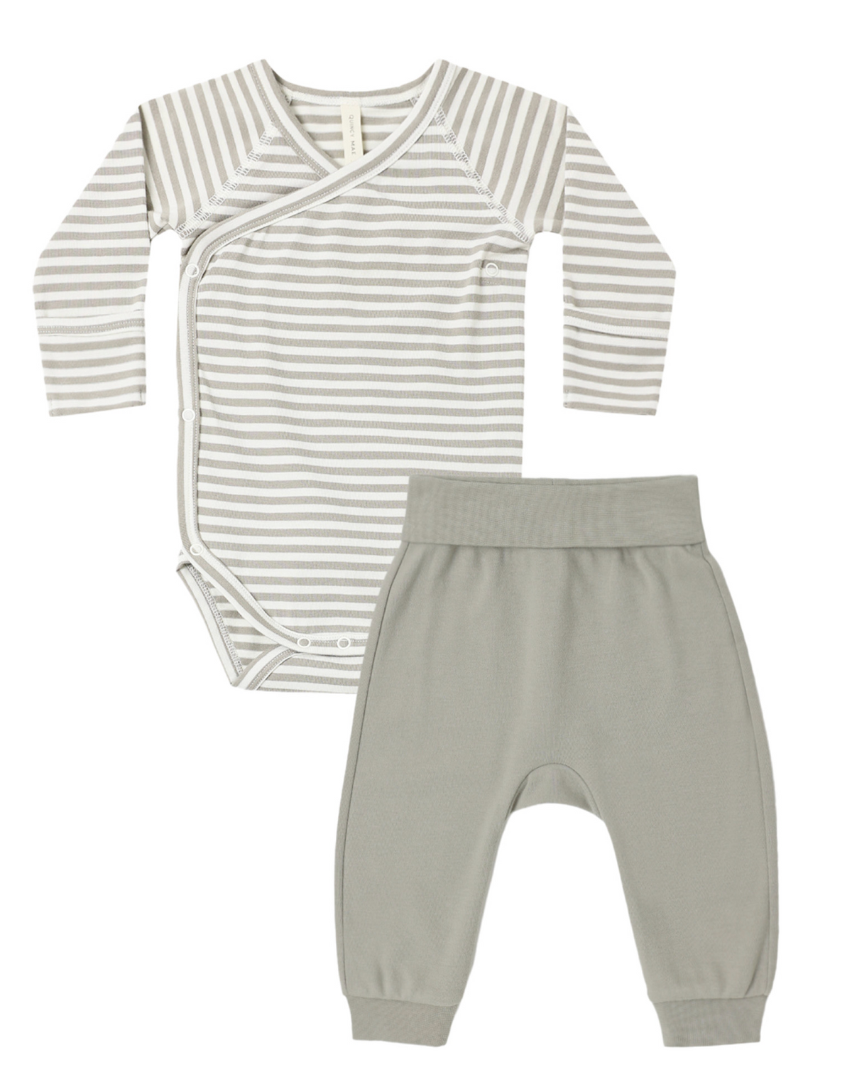 SIDE SNAP BODYSUIT + PANT SET LAUREL STRIPE