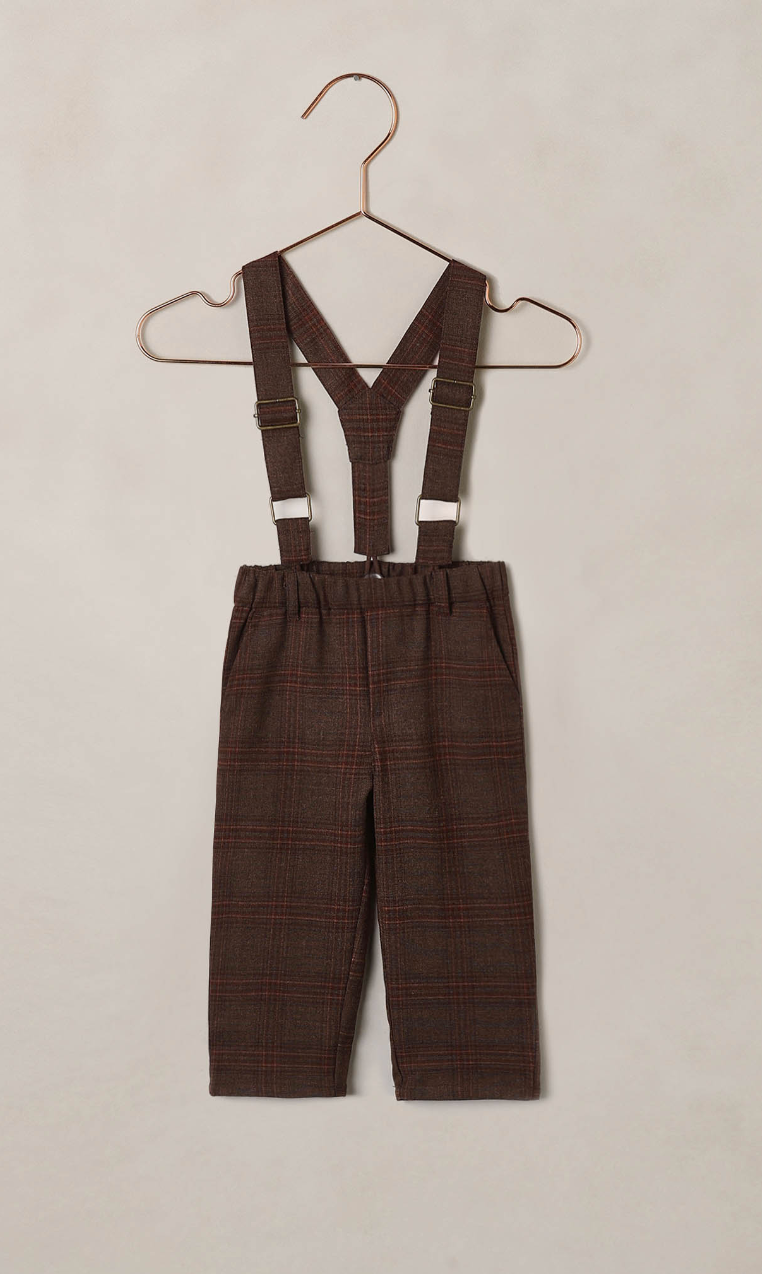 SUSPENDER PANT HEATHERED PLAID