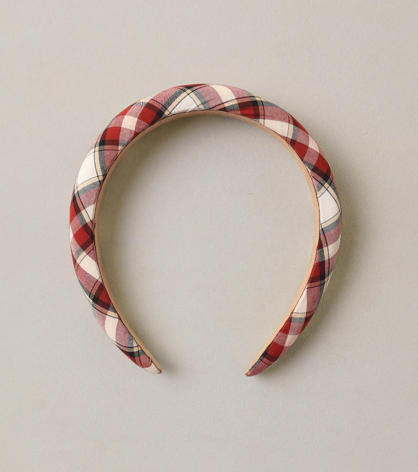 PADDED HEADBAND HOLIDAY TARTAN