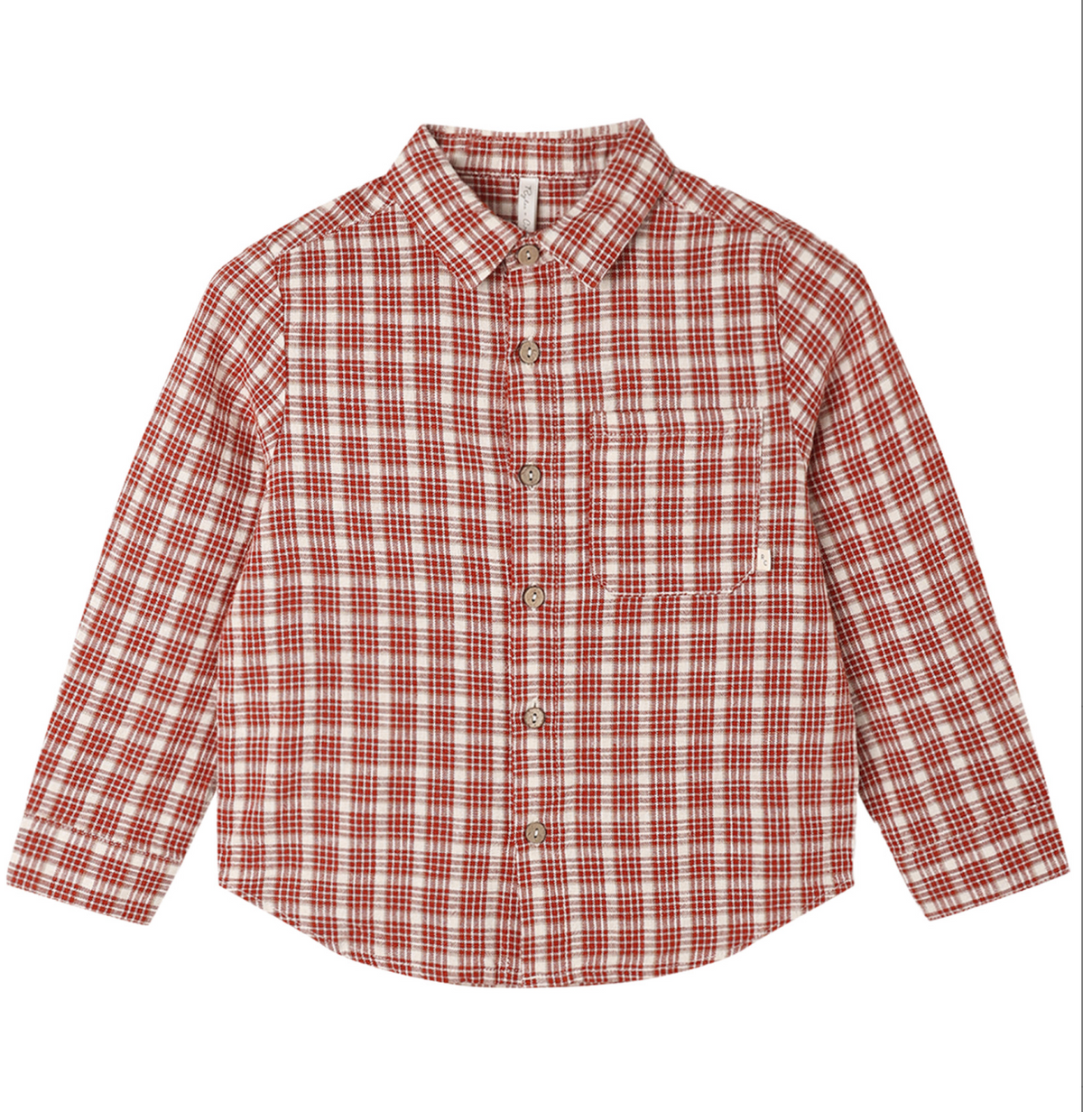 COLLARED LONG SLEEVE SHIRT VINTAGE PLAID