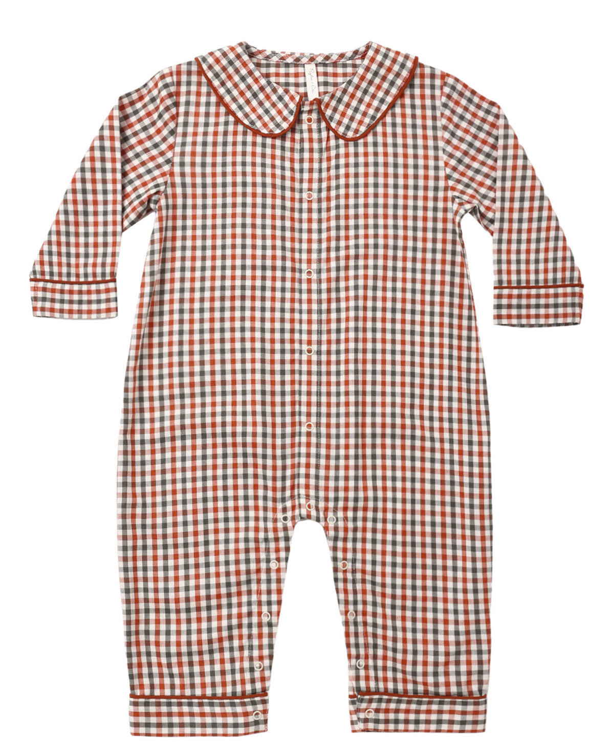 BABY PAJAMA ROMPER HOLIDAY GINGHAM