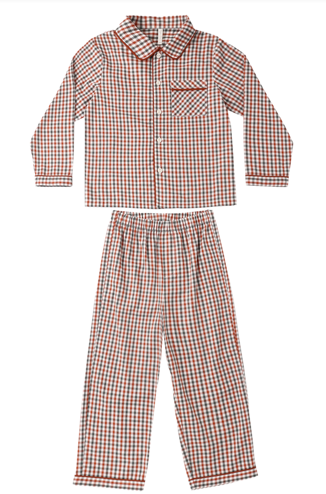 ONG SLEEVE PAJAMAS HOLIDAY GINGHAM