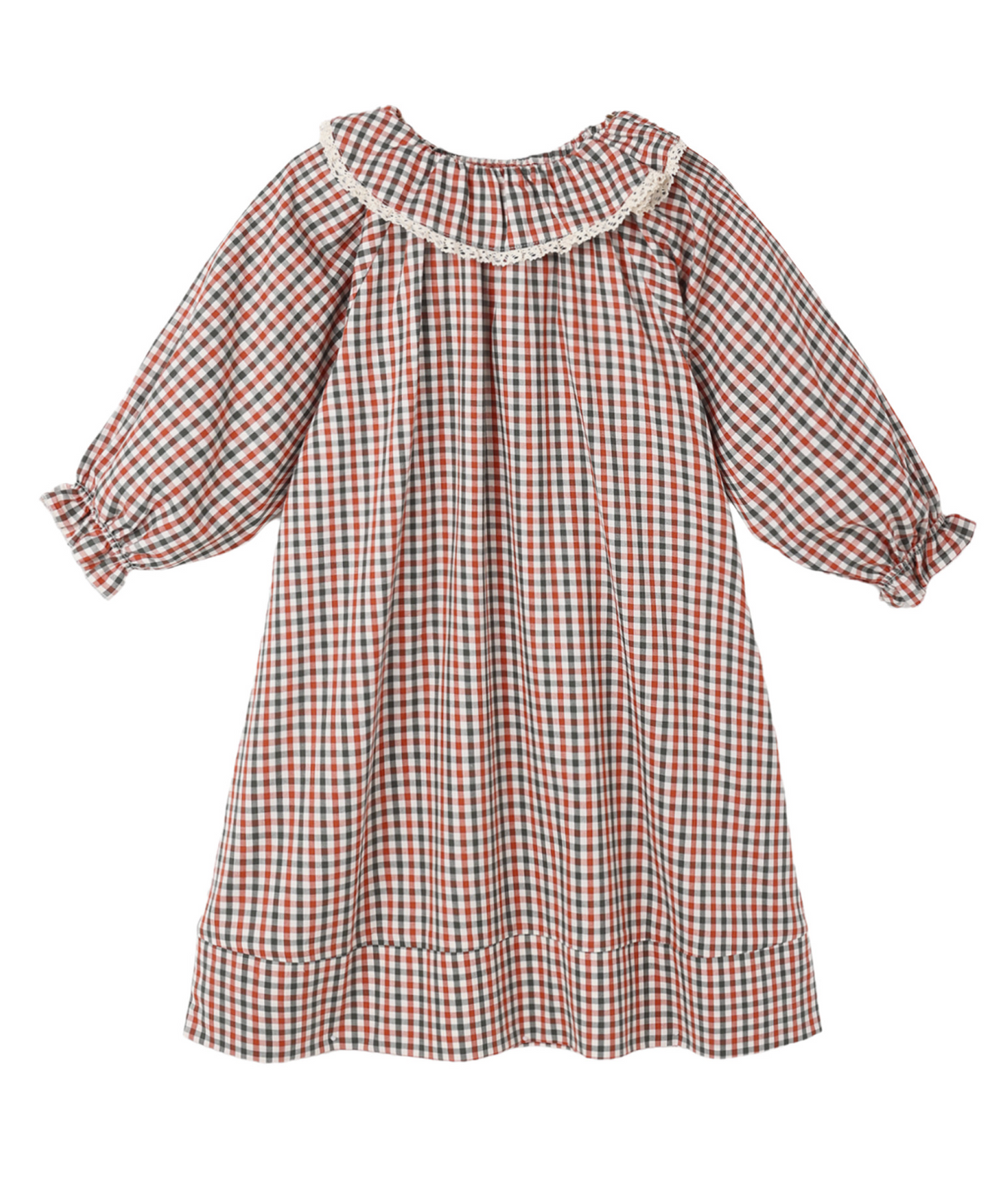 GIRL'S NIGHTGOWN HOLIDAY GINGHAM