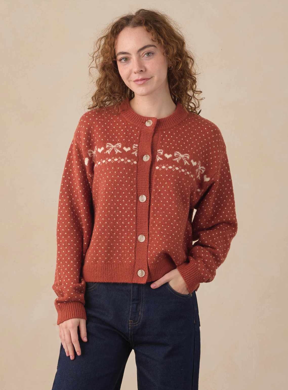 WOMEN'S JUNIPER CARDIGAN RUBY